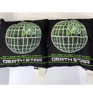 Star Wars Death Star Throw Pillow Set Of Two DS-1 Black Lucas Film
